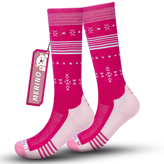 Kids Knee High Merino Wool Ski Socks丨Rahhint